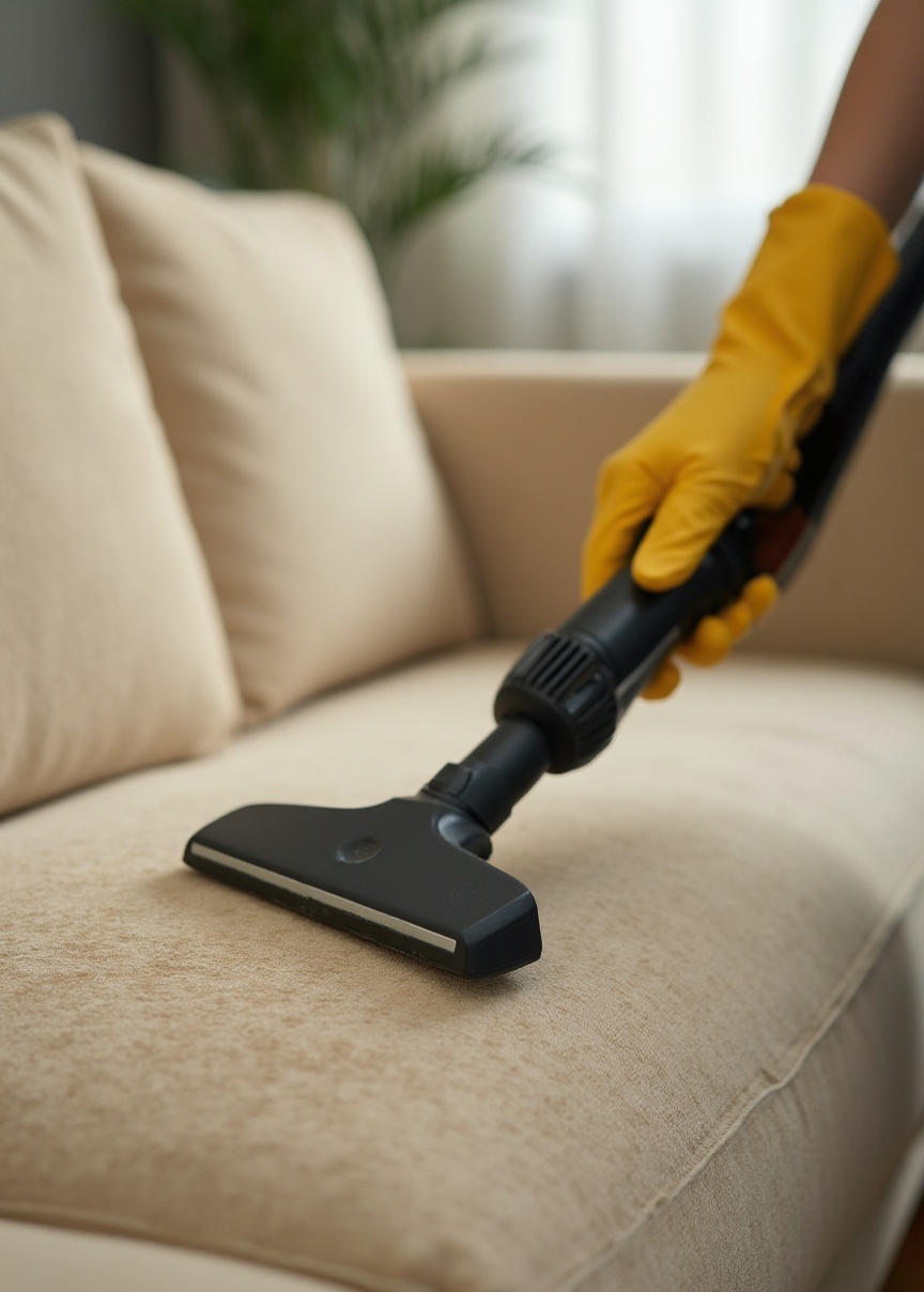 Upholstery cleaning process in Georges Hall