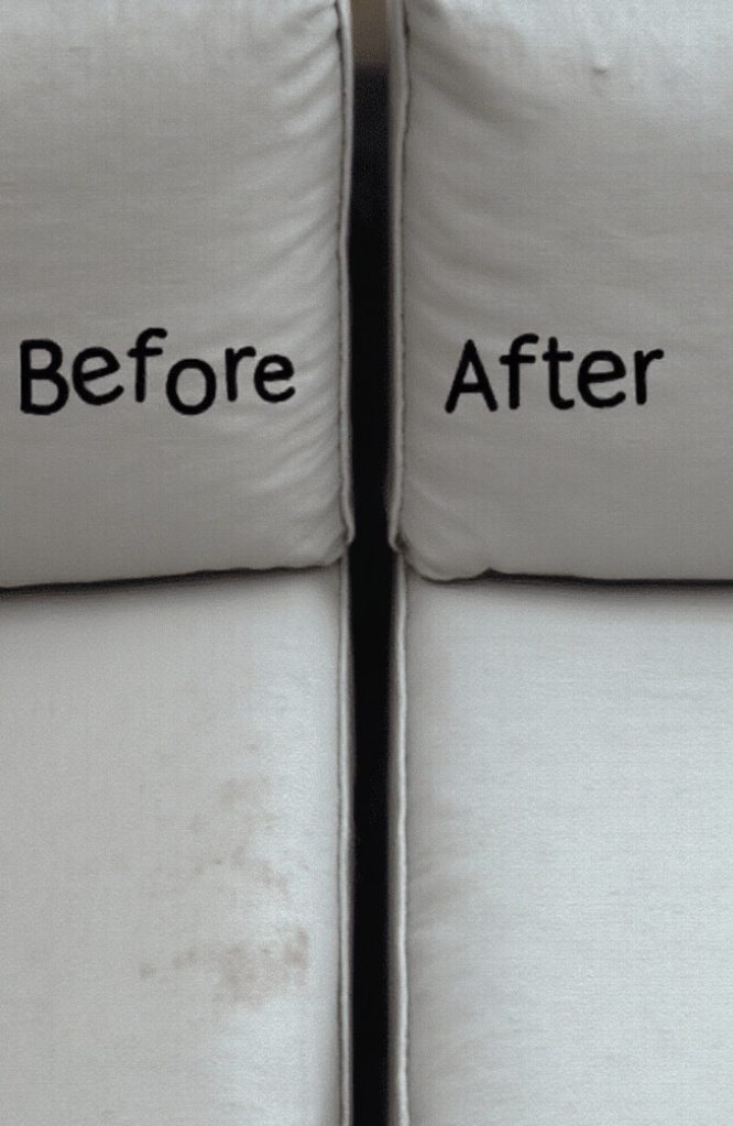 before & after Upholstery cleaning in Chester Hill