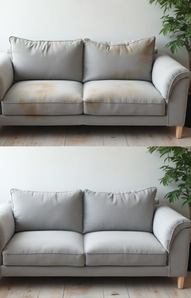 before & after Upholstery cleaning in Rydalmere