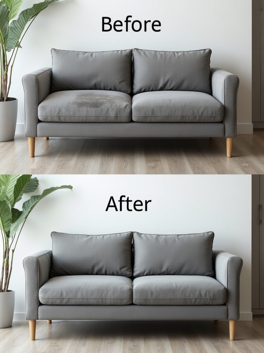 before & after upholstery cleaning Bondi