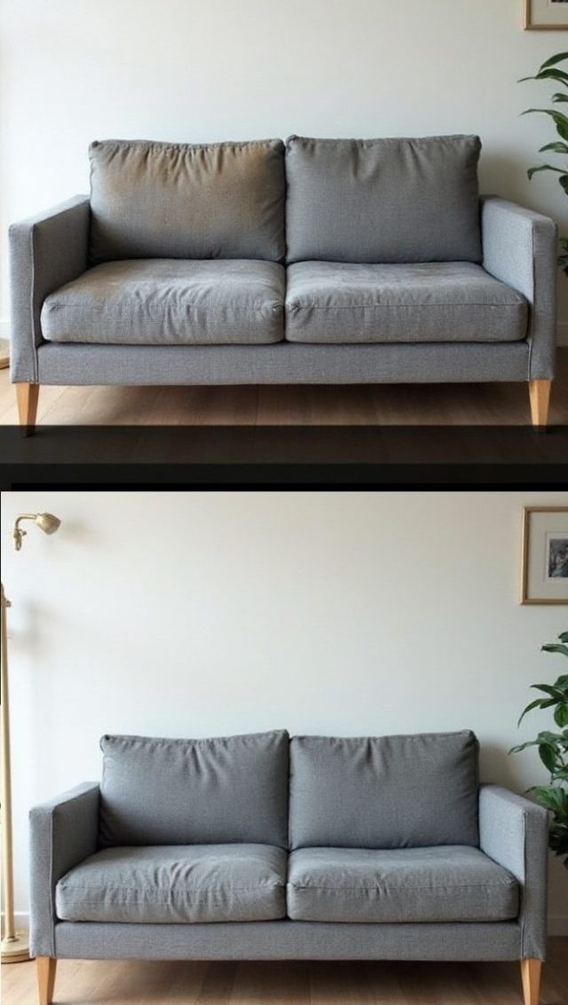 before & after upholstery cleaning homebush
