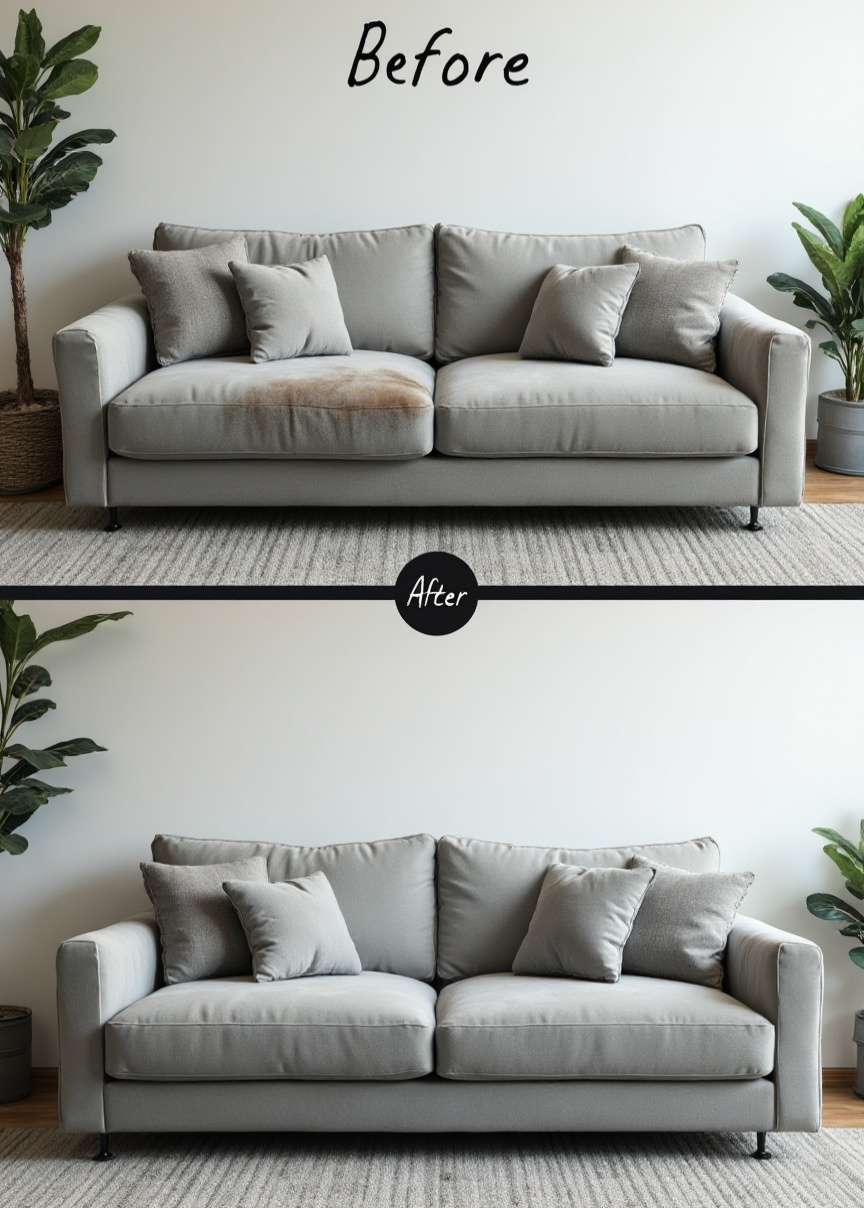 before & after upholstery cleaning in Hurstville