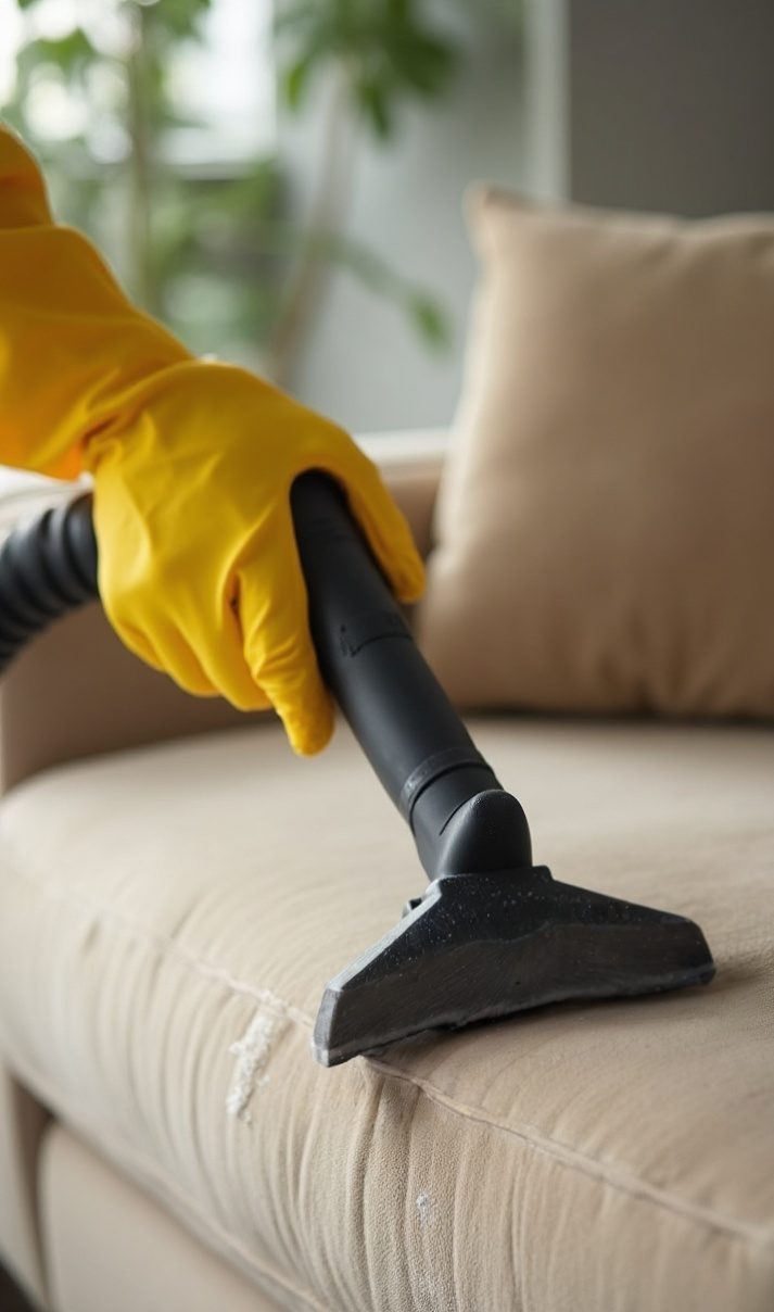 upholstery cleaning process in Revesby