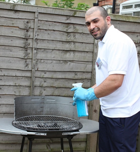 BBQ cleaning BBQ cleaning in action