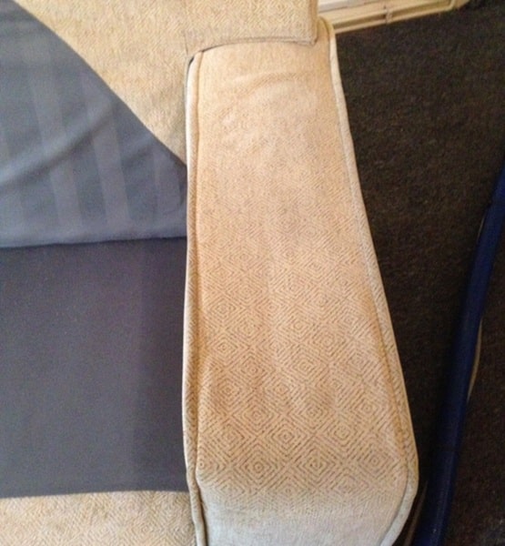 Couch steam cleaning - after