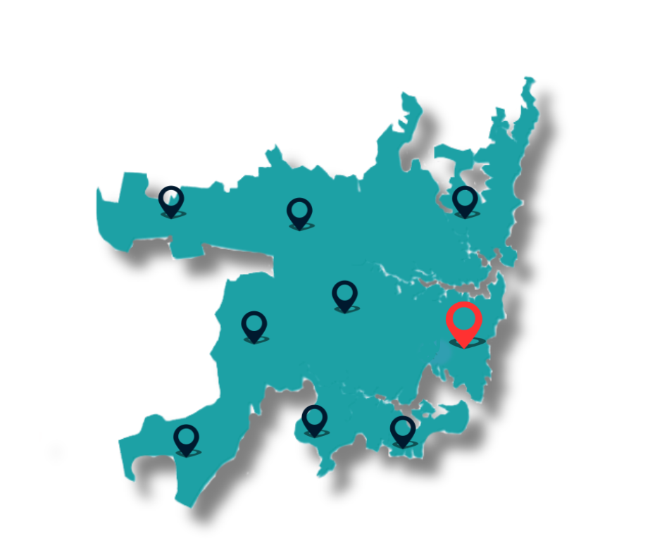 mapofsydney Cleaning service coverage of Sydney